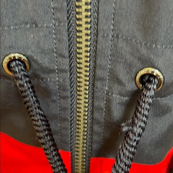 Noisy May sz L Red Navy Wide Stripe Jacket nautical fisherman - Picture 6 of 10